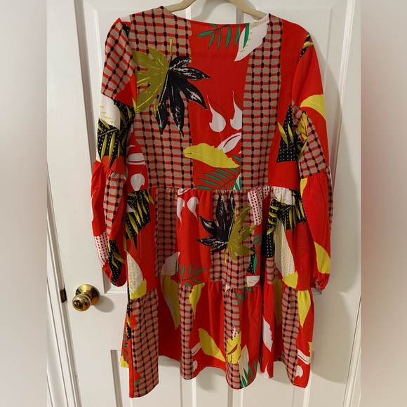 Colorful Fall Patterned Dress - Picture 5 of 5